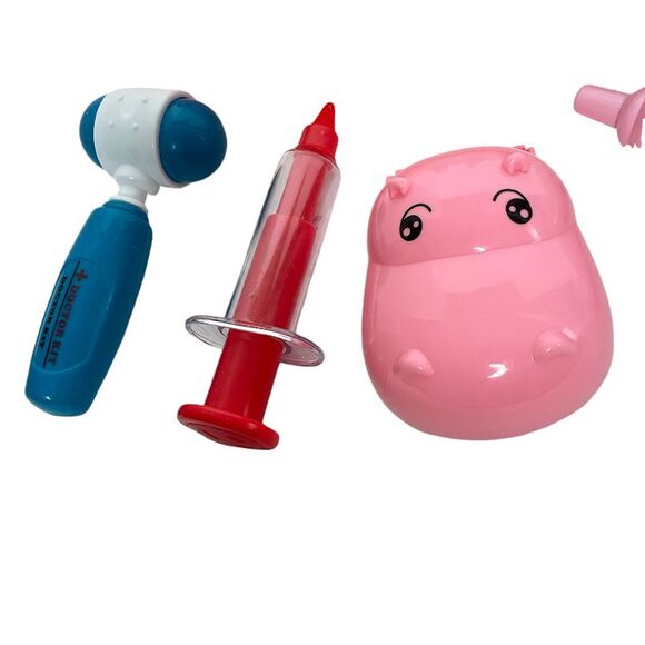 Super Smile Hippo Dentist Play Set Pretend Doctor Dental Toy Hard Plastic Case - Picture 4 of 10